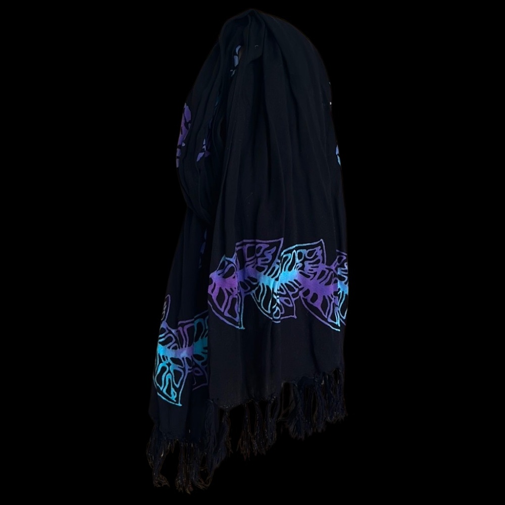 Black Sheer Pineapple Scarf